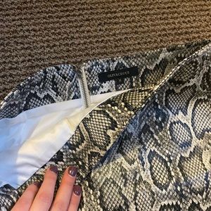 Snakeskin leather skirt